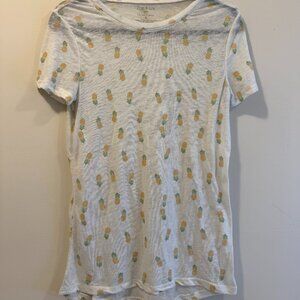Sheer Pineapple Short Sleeve Shirt